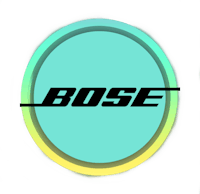 the bose logo on a black background