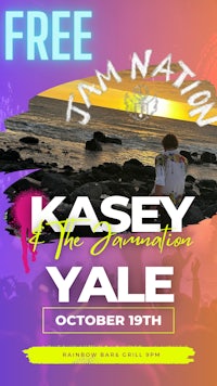 a poster for kasey yale's free concert on october 19